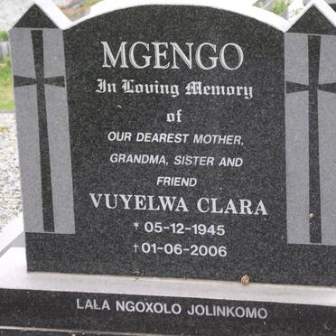 MGENGO Vuyelwa Clara 1945-2006