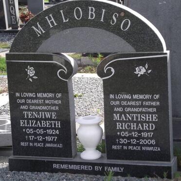 MHLOBISO Mantishe Richard 1917-2006 &amp; Tenjiwe Elizabeth 1924-1977