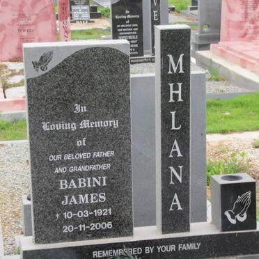 MHLANA Babini James 1921-2006