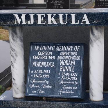 MJEKULA Ntsikolanga 1985-1996 :: MJEKULA Nokaya Eunice 1921-1992