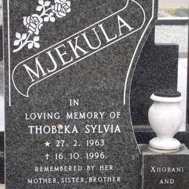MJEKULA Thobeka Sylvia 1963-1996