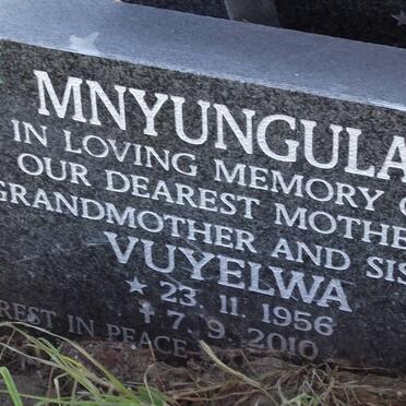 MNYUNGULA Vuyelwa 1956-2010