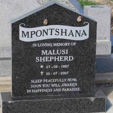 MPONTSHANA Malusi Shepherd 1957-2007