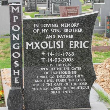 MPONGOSHE Mxolisi Eric 1968-2005