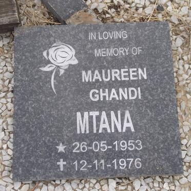 MTANA Maureen Ghandi 1953-1976