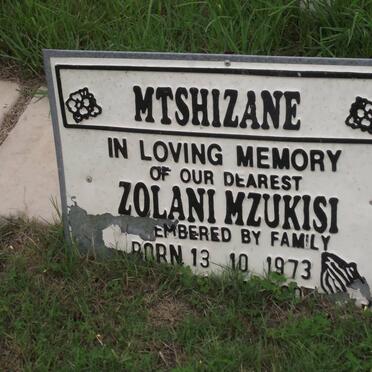 MTSHIZANE Zolani Mzukisi 1973-2005