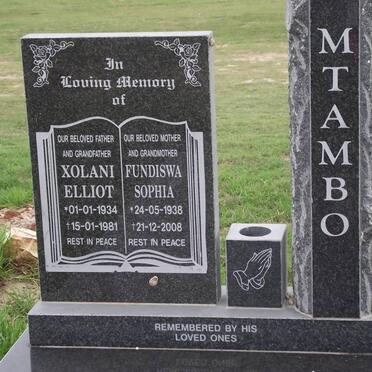 MTAMBO Xolani Elliot 1934-1981 &amp; Fundiswa Sophia 1938-2008