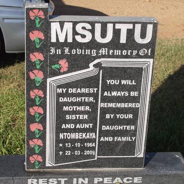 MSUTU Ntombekaya 1964-2009