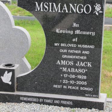 MSIMANGO Amos Jack 1928-2005