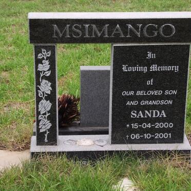 MSIMANGO Sanda 2000-2001