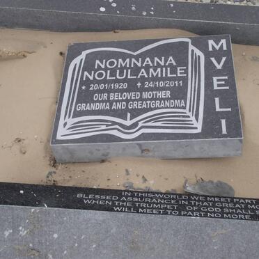 MVELI Nomnana Nolulamile 1920-2011