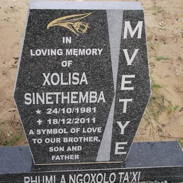 MVETYE Xolisa Sinethemba 1981-2011