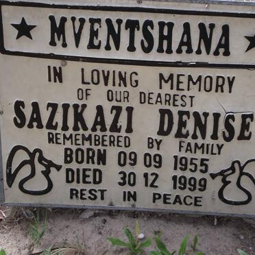 MVENTSHANA Sazikazi Denise 1955-1999