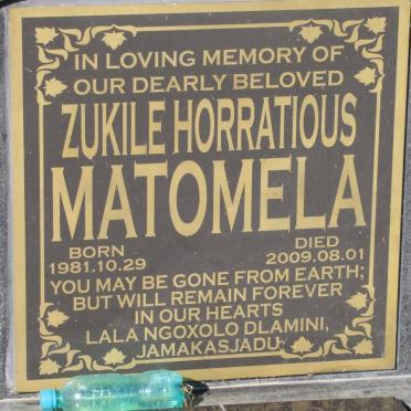 MATOMELA Zukile Horratious 1981-2009