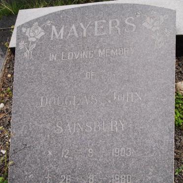 MAYERS Douglas John Sainsbury 1903-1980
