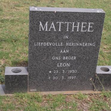 MATTHEE Leon 1950-1997