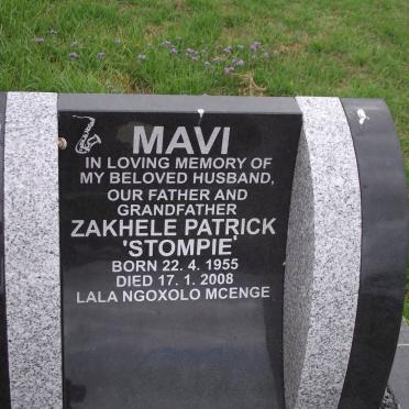 MAVI Zakhele Patrick 1955-2008