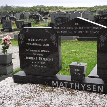 MATTHYSEN Jacomina Hendrina 1930-1978