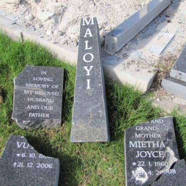 MALOYI Vusile Joshua 1955-2006 &amp; Mietha Joyce 1960-2008