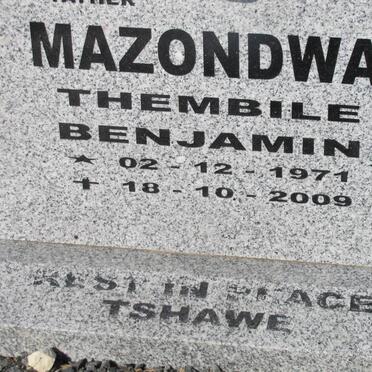 MAZONDWA Thembile Benjamin 1971-2009