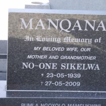 MANQANA No-one Sikelwa 1939-2009