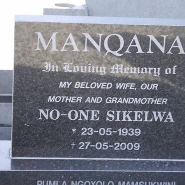 MANQANA No-one Sikelwa 1939-2009