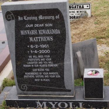 MATTHEWS Monwabisi Mzwamadoda 1961-2000