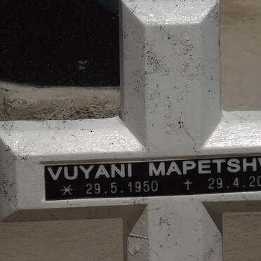 MAPETSHWA Vuyani 1950-2012