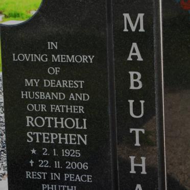 MABUTHA Rotholi Stephen 1925-2006
