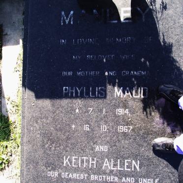 MANLEY Phyllis Maud 1914-1967 :: MANLEY Keith Allen 1948-1995