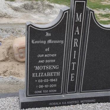MARITE Motseng Elizabeth 1943-2011