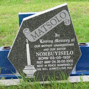 MATSOLO Nombuyiselo 1937-2005