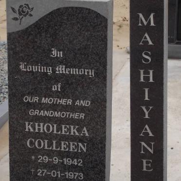 MASHIYANE Kholeka Colleen 1942-1973