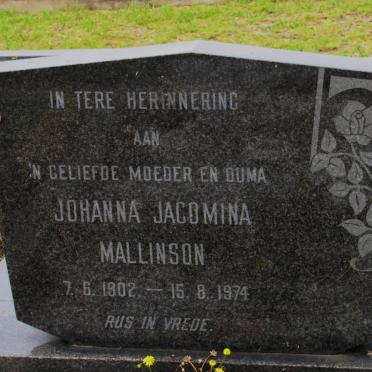 MALLINSON Johanna Jacomina 1902-1974