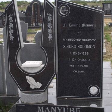 MANYUBE Siseko Solomon 1956-2000