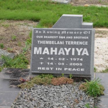 MAHAYIYA Thembelani Terrence 1974-2005