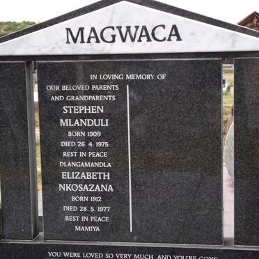 MAGWACA Stephen Mlanduli 1909-1975 &amp; Elizabeth Nkosazana 1912-1977