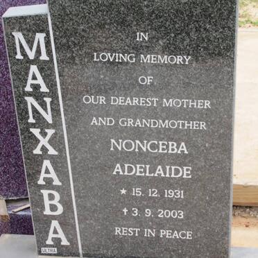 MANXABA Nonceba Adelaide 1931-2003