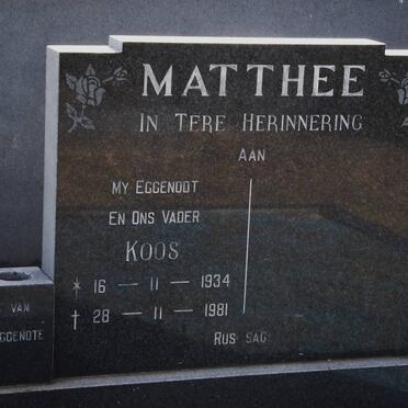 MATTHEE Koos 1934-1981