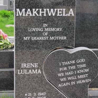 MAKHWELA Irene Lulama 1947-2008