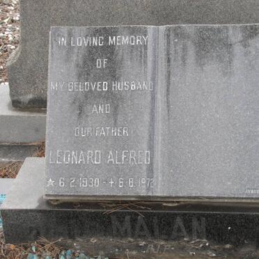 MALAN Leonard Alfred 1930-1972