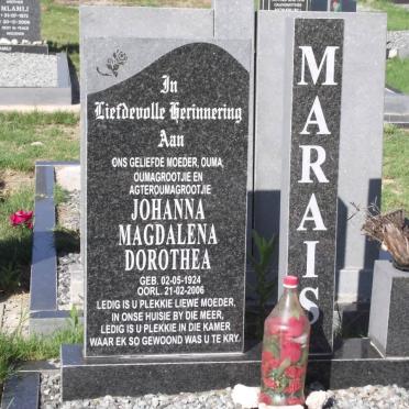 MARAIS Johanna Magdalena Dorothea 1924-2006