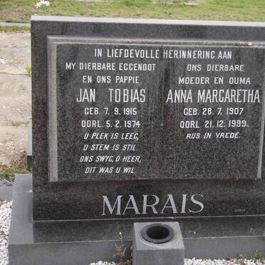 MARAIS Jan Tobias 1915-1974 &amp; Anna Margaretha 1907-1999