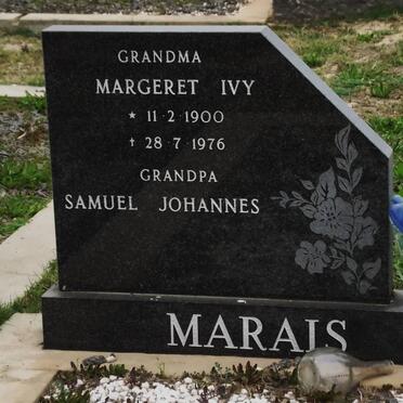 MARAIS Margaret Ivy 1900-1976 &amp; Samuel Johannes