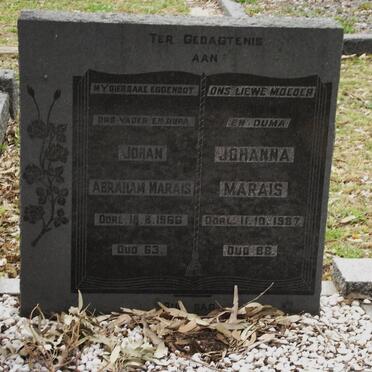 MARAIS Johan Abraham -1966 &amp; Johanna -1987