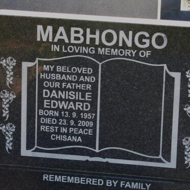 MABHONGO Danisile Edward 1957-2009