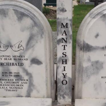 MANTSHIYO Archibald 1929-2006 &amp; Ntombentsha Agatha 1931-2006