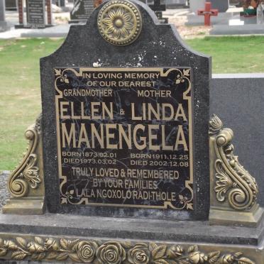 MANENGELA Ellen 1873-1973 :: MANENGELA Linda 1911-2002