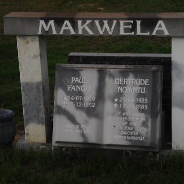 MAKWELA Paul Fangu 1910-1992 &amp; Gertrude Nomntu 1925-1985