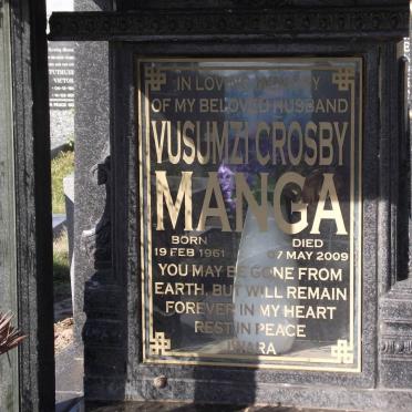 MANGA Vusumzi Crosby 1961-2009